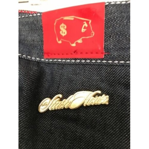 Stash House Men's Big & Tall Blue Jean Shorts Pockets Zip Button Size 42 - Picture 6 of 12